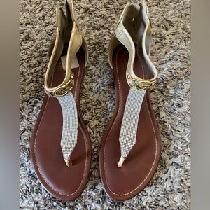 Gold Rhinestone Sandals